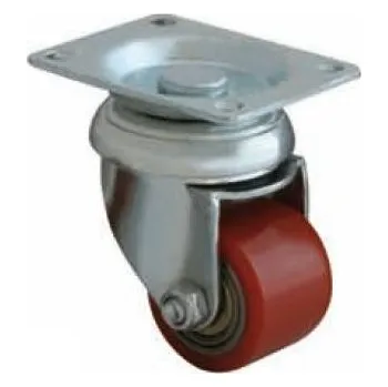 Pojezdové kolečko TWK 55/GR Otočné kolo s červenou polyuretanovou obručí 7320008a