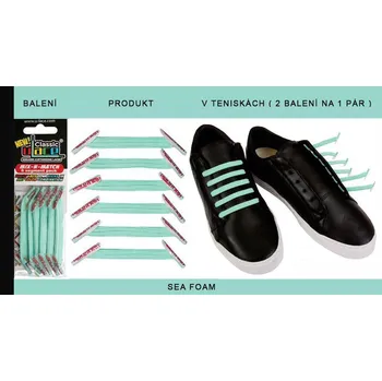 Tkaničky do bot Zázračné tkaničky U-Lace sea foam blue