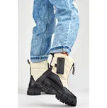 Dámské sněhule H07 / 189131 Béžovo černá - RARLON béžová-černá 37