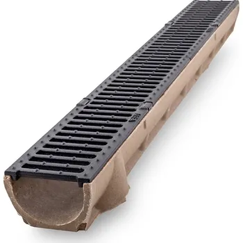 Kanalizační potrubí SELF LINE 100/80 žlab s litinovým roštem zatížení B125, délka 1m