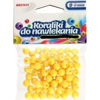 Set školních potřeb Koraliki do nawlekania żółte + sznurek 8mm 16g