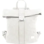 Dámský batoh / kabelka z broušené kůže světlá krémová