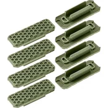 Airsoft JJ Airsoft Nylonové krytky M-LOK Typ 2 (8 ks) - olivová (OD)