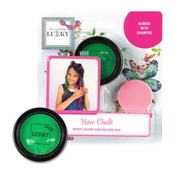 Karnevalový kostým Lukky křída na vlasy s aplikátorem, zelená