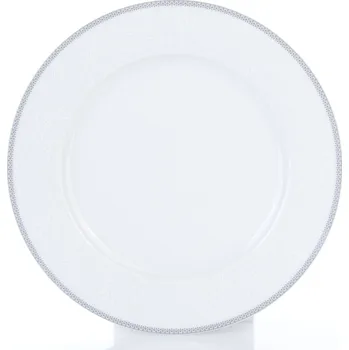 Stolování Thun 1794 Opal, talíř mělký, krajka, šedá, 25 cm, český porcelán, Thun