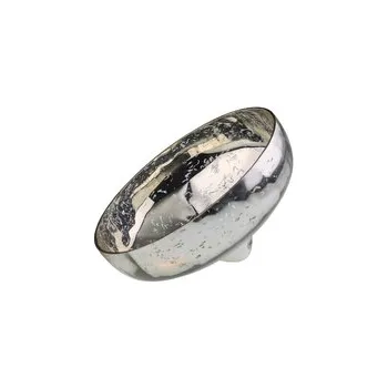 Svícen Svícen skleněný plovoucí 12,5 cm rolnické stříbro