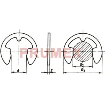 Matice Pojistný kroužek třmenový DIN 6799 - 7 pozink
