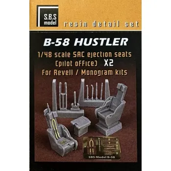 Plastikový model S.B.S model 1/48 B-58 Hustler SAC 2x eject.seats (REV/MONO)