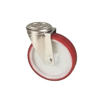 Pojezdové kolečko NPX 125/QR Otočné kolo s červenou polyuretanovou obručí a otvorem 7260114