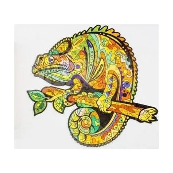 Dřevěná hračka Puzzle drewniane eko 69 Kameleon A4