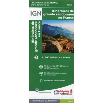 IGN Karte, Découverte la France, tourisme et découverte Sentiers de Grande Randonnée (Weitwanderwege)