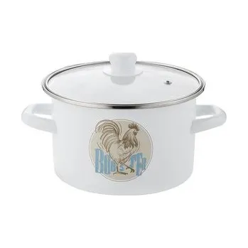 Hrnec SMALTOVANÝ HRNEC S POKLIČKOU 20CM 4,2L KOHOUT