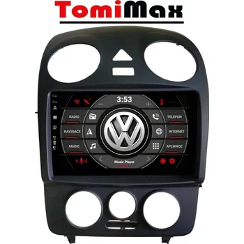 Auto Hi-Fi TomiMax VW Beetle Android 14 autorádio s WIFI, GPS, USB, BT HW výbava: QLED 8 Core 8GB+128GB HIGH - pouze displej A,C, Velikost obrazovky: Dotyková obrazovka: 9"