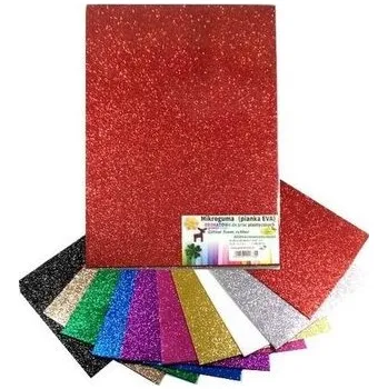 Set školních potřeb Pianka mikroguma brokat 20x30cm 10 arkuszy