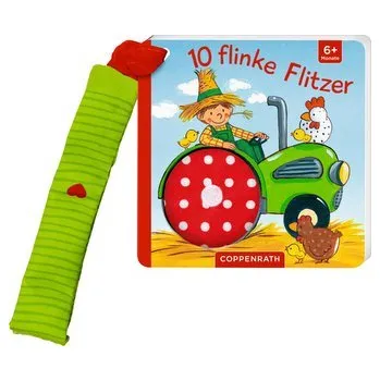 První čtění Mein erstes Fühl-Buch für den Buggy: 10 flinke Flitzer - Kraushaar, Sabine [DE] (2023, Formát desky, Coppenrath F)