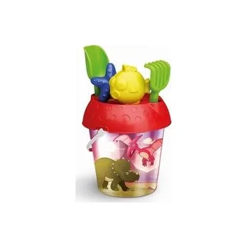 Hra na zahradu Wiaderko holograficzne Dino z foremkami