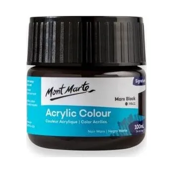 Výtvarná barva Mont Marte akrylová barva,100ml, mars černá (Mars Black)