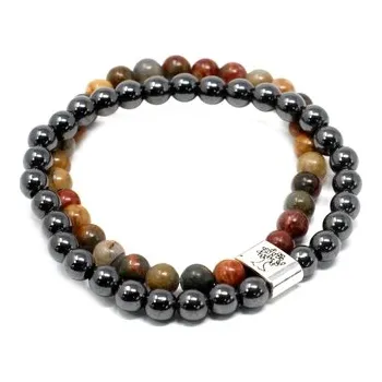 Náramek Náramek dvojitý magnetický, jaspis picasso