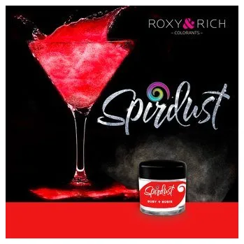 Potravinářské barvivo Metalická barva do nápojů Spirdust rubínová 1,5g - Roxy and Rich