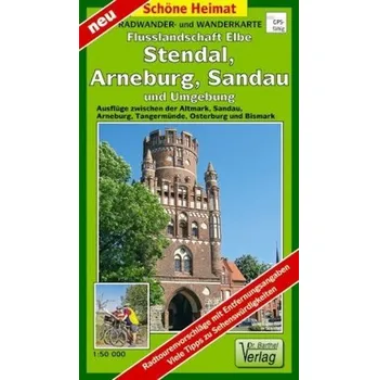 Doktor Barthel Karte Radwander- und Wanderkarte Flusslandschaft Elbe, Stendal, Arneburg, Sandau und Umgebung