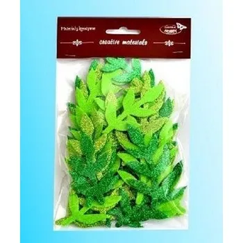 Set školních potřeb Gałązki brokatowe tonacja zielona 36szt