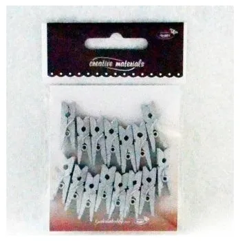 Klamerki ozdobne srebrne 25mm 15szt