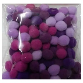 Set školních potřeb Pompony fioletowe 10mm 100szt