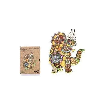 Dřevěná hračka Puzzle drewniane eko 130 Triceratops A3