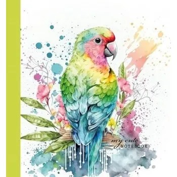 Set školních potřeb Notatnik ozdobny 100x100/48K gładki TW Papuga