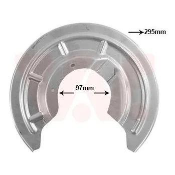 Brzdový kotouč Ochranný plech proti rozstřikování, brzdový kotouč VAN WEZEL 4327374