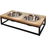 Nobby designový stojan s miskami 56x28x17cm 2x2,8l