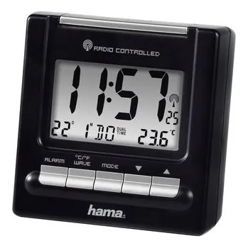 Budík Hama RC200, digitální budík, řízený radiovým signálem