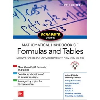 Kniha Schaum's Outline of Mathematical Handbook of Formulas and Tables, Fifth Edition - Lipschutz, Seymour