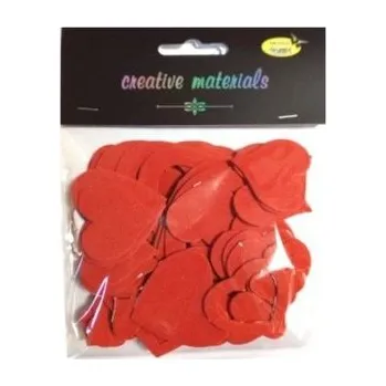 Set školních potřeb Serca czerwone z pianki samoprzylepnej 66szt