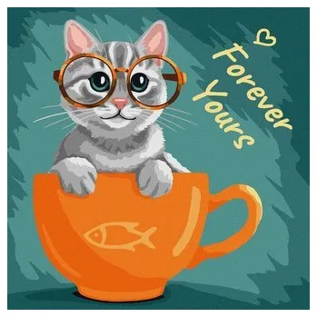 Set školních potřeb Malowanie po numerach - Na zawsze Twój 40x40cm