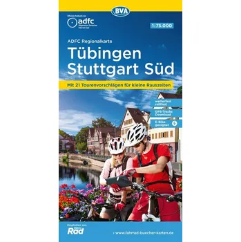 ADFC-Regionalkarte Tübingen - Stuttgart Süd, 1:75.000, reiß- und wetterfest,mit kostenlosem GPS-Download der Touren via BVA-webs - Allgemeiner Deutscher Fahrrad-Club e.V. (ADFC)