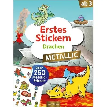 První čtění Erstes Stickern Metallic - Drachen - Coenen, Sebastian
