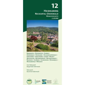 Blatt 12, Heidelberg - Neckartal-Odenwald - Geo-Naturpark Bergstraße-Odenwald
