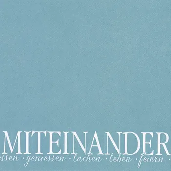 Papírový ubrousek IHR MITEINANDER tyrkysové vliesové XL ubrousky 40x40 cm