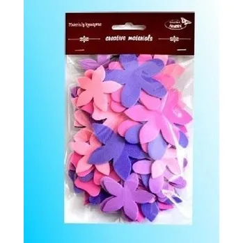 Kwiatki różowo-fioletowe 60szt