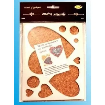 Set školních potřeb Szablon figurowy do quillingu serce 14.5x19cm