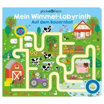 První čtění Glücksfisch: Mein Wimmel-Labyrinth: Auf dem Bauernhof - Kasia Dudziuk