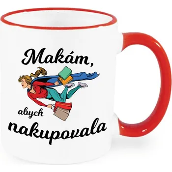 Hrnek - Makám, abych nakupovala Barva: Červená