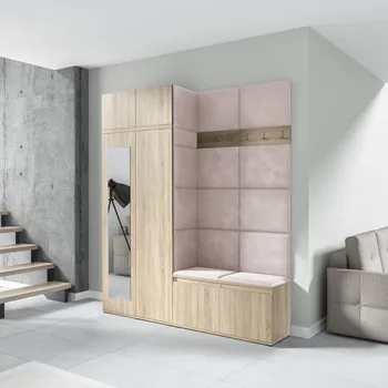 Předsíňová stěna Předsíňová stěna Emi 19 - sonoma Barva panelů: Pastelová růžová - Trinity 19