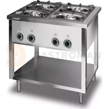 Sporák Plynový sporák 4 hořáky 24 kW, 800x700x850 mm | LOZAMET, GLW.47.1/5