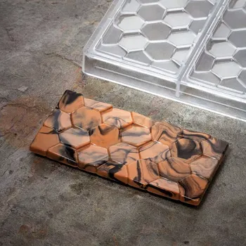 Čokoládová tyčinka Tritanová forma na tabulku čokolády - 3 ks x 100g, 155x78x10 mm - PC5006FR | PAVONI, Pavé