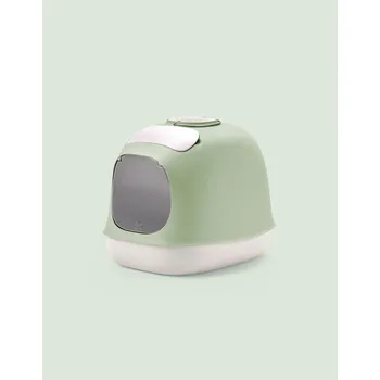 Toaleta pro kočku United Pets Minú toaleta pro kočky zelená/bílá