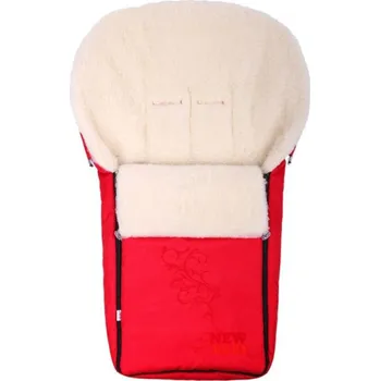 Fusak Luxusní fusák s ovčím rounem New Baby červený