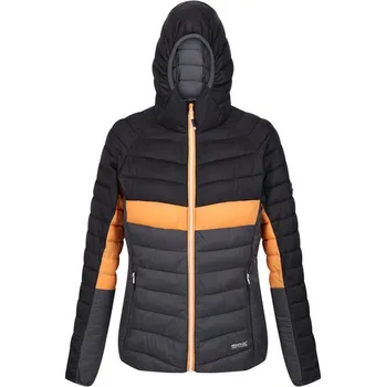 dámská zimní bunda Regatta Harrock - černá/oranžová/šedá (Regatta Harrock - černá/oranžová/šedá)