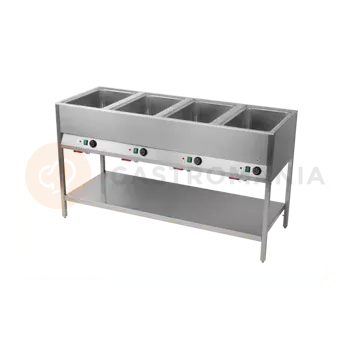 Výdejník vody Vodní lázeň stabilní dělená 1600x670x900 mm | RM GASTRO, BMSD-4-1/1